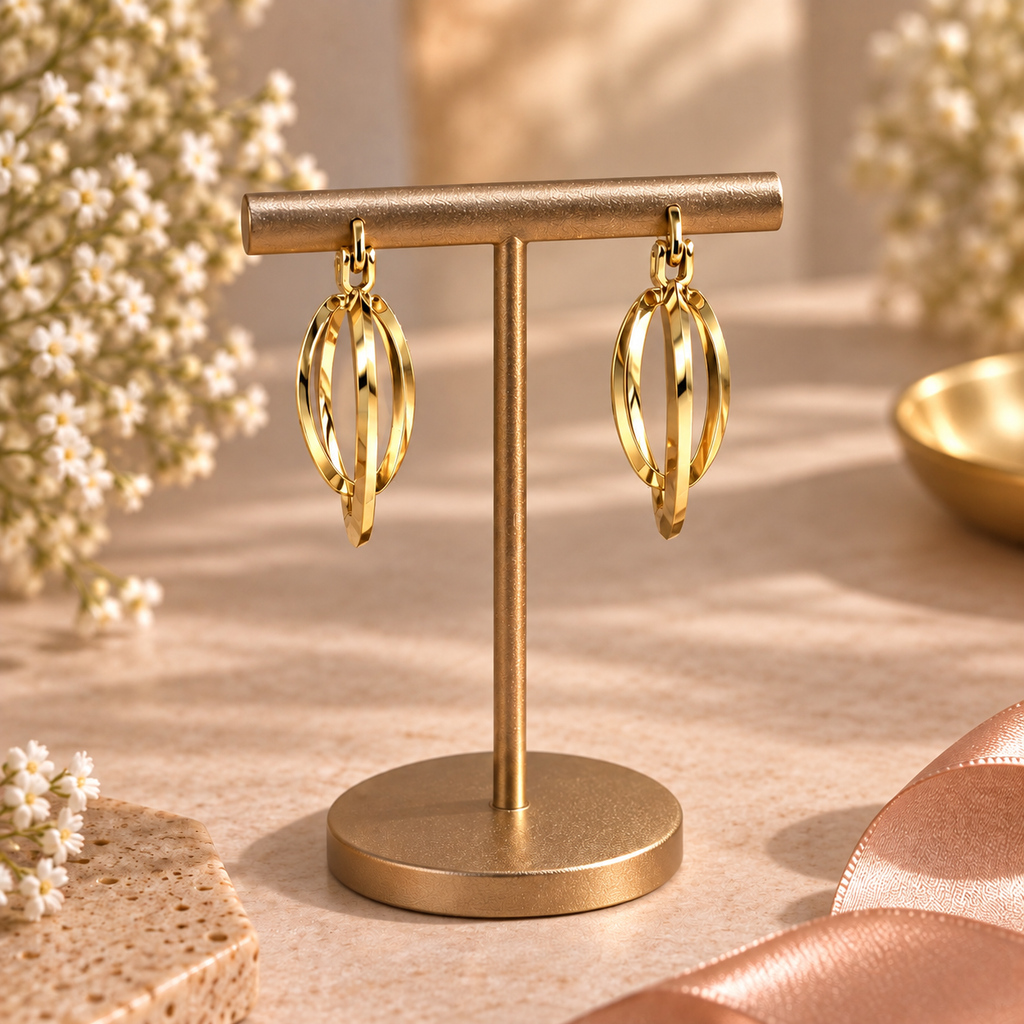JARSÉA Sculpted Oval Drop Earrings