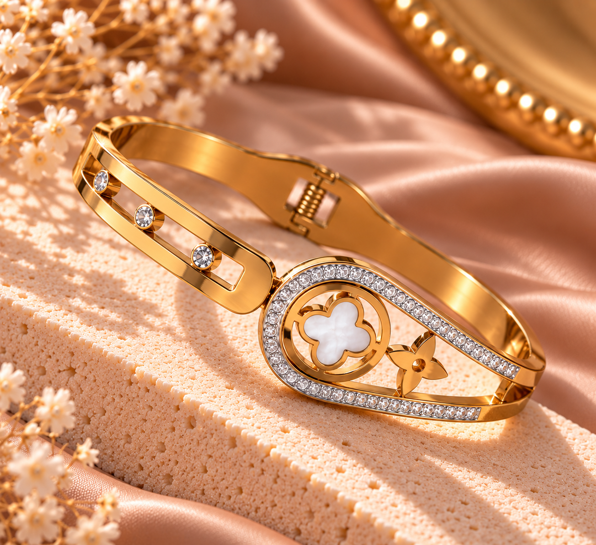 JARSÉA Floral Luxe Dual-Band Bracelet