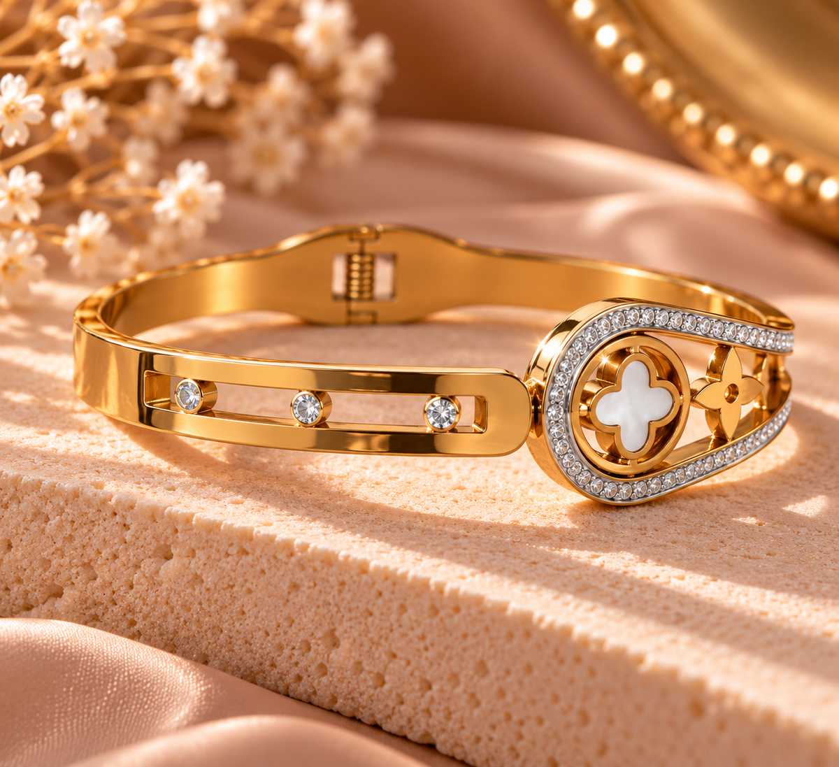 JARSÉA Floral Luxe Dual-Band Bracelet