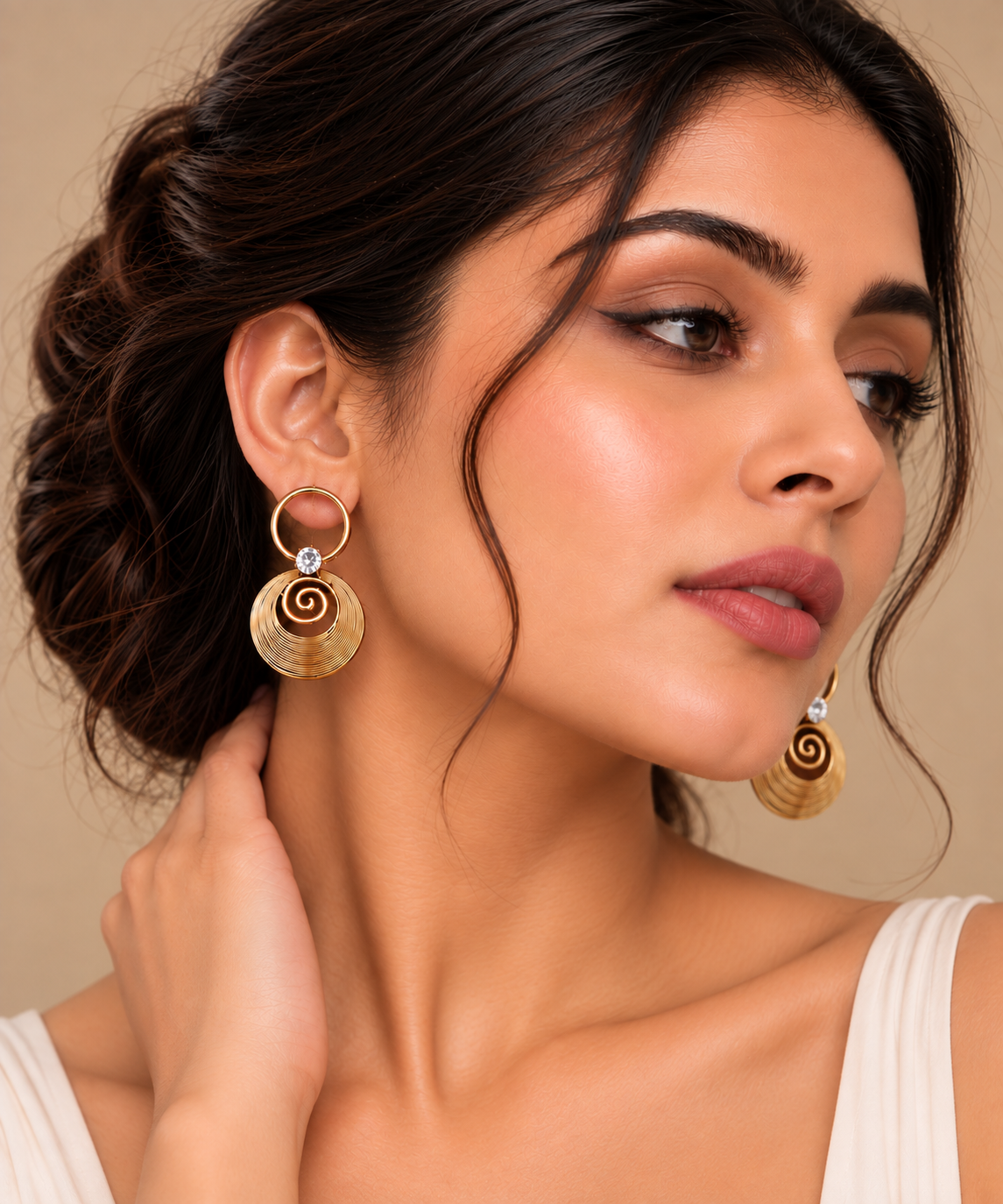 JARSÉA Spiral Statement Drop Earrings