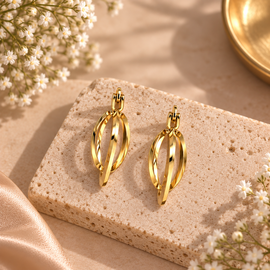 JARSÉA Sculpted Oval Drop Earrings
