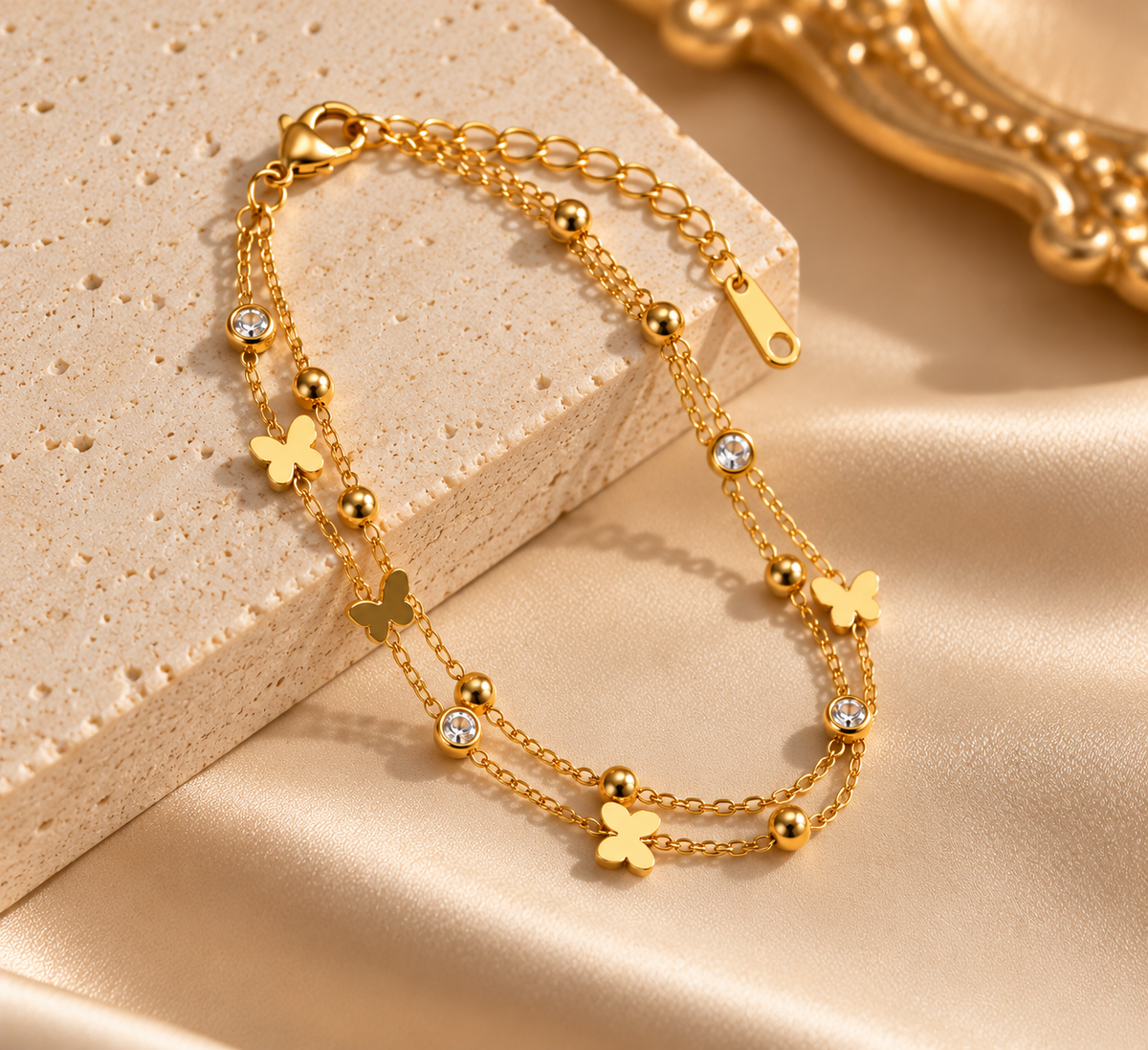 JARSÉA Floral Double-Strand Bracelet