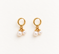 JARSÉA Pearl Double-Drop Hoop Earrings