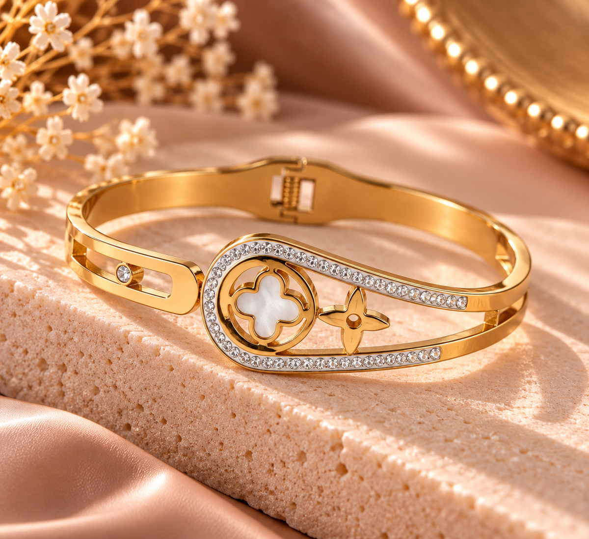 JARSÉA Floral Luxe Dual-Band Bracelet