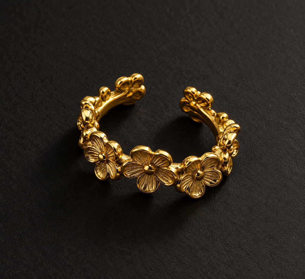 JARSÉA Floral Adjustable Ring