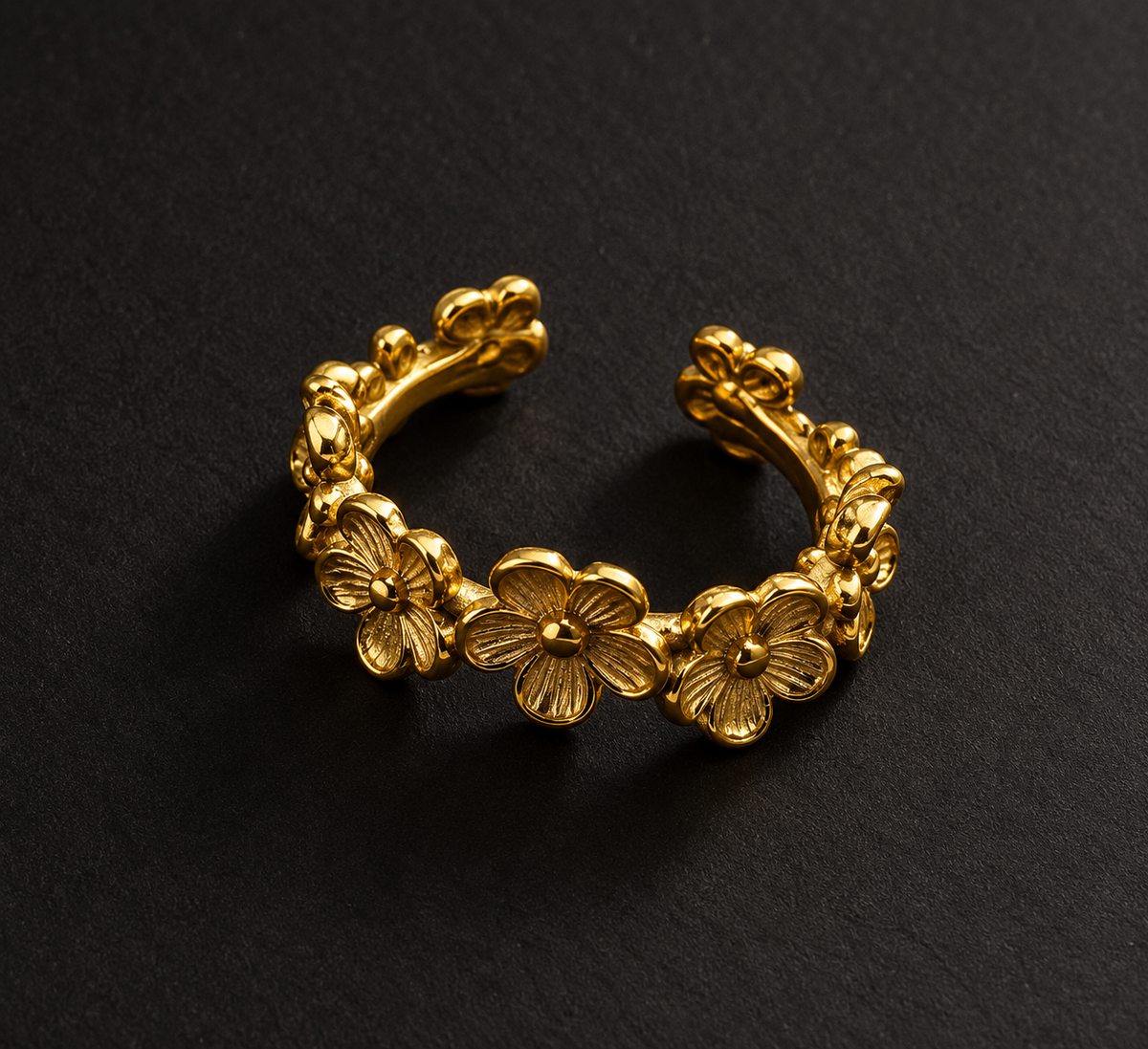 JARSÉA Floral Adjustable Ring