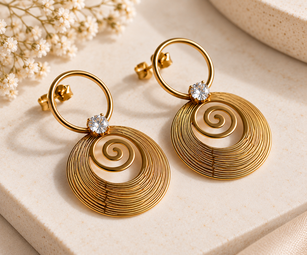 JARSÉA Spiral Statement Drop Earrings