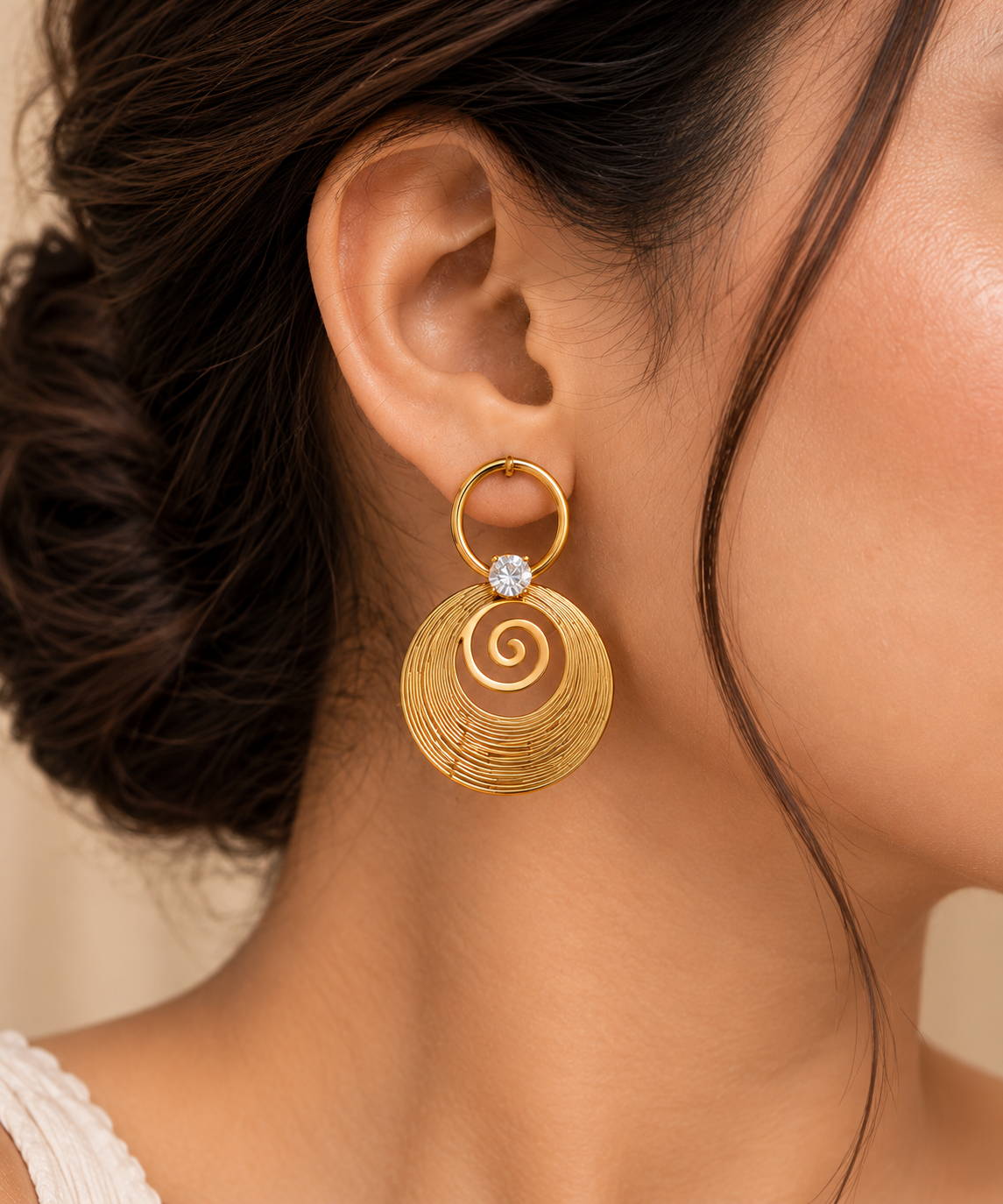JARSÉA Spiral Statement Drop Earrings