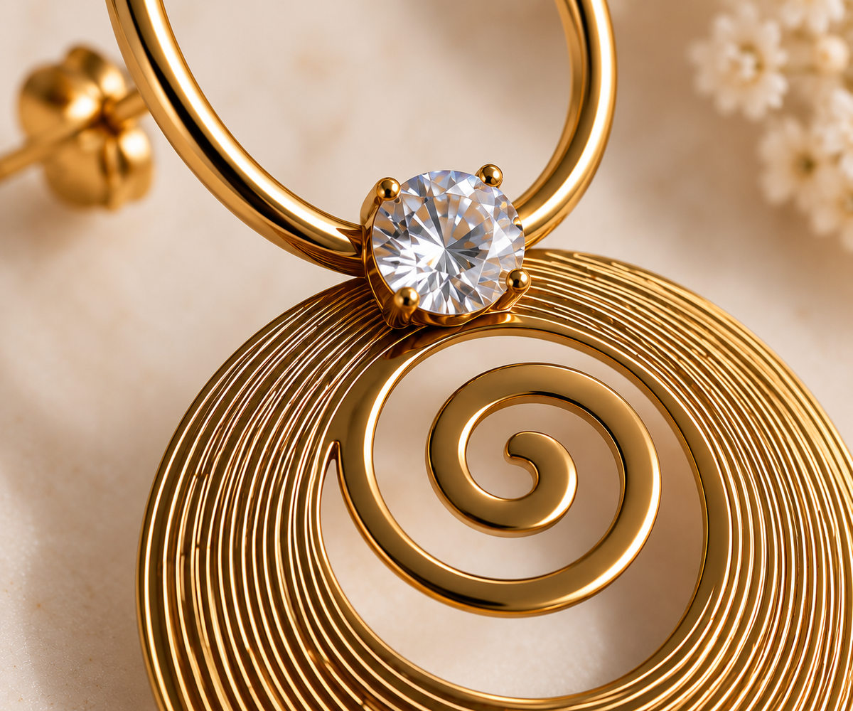 JARSÉA Spiral Statement Drop Earrings