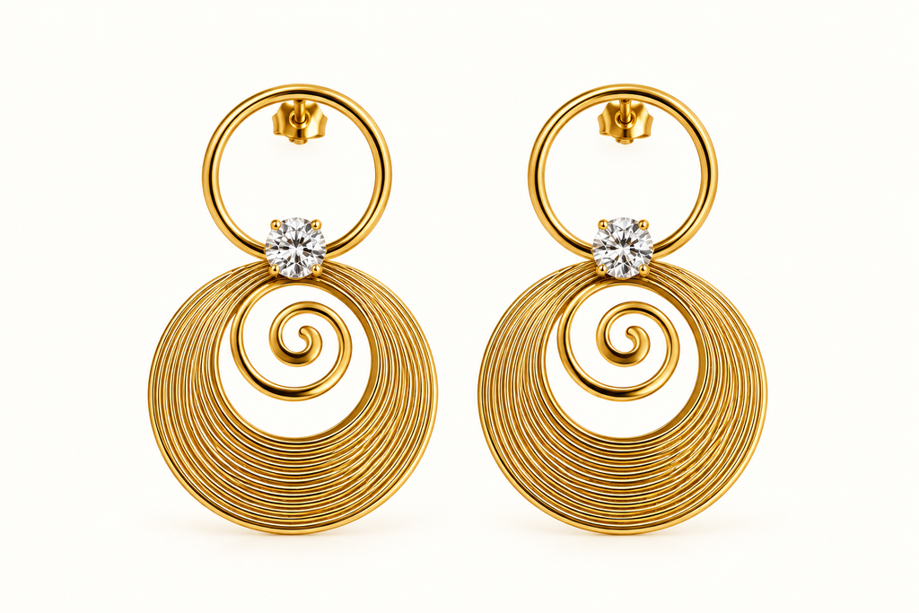 JARSÉA Spiral Statement Drop Earrings