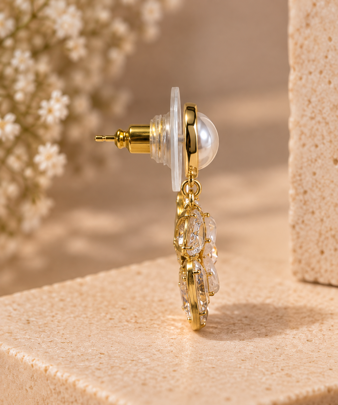JARSÉA Pearl Flower Drop Earrings