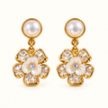 JARSÉA Pearl Flower Drop Earrings