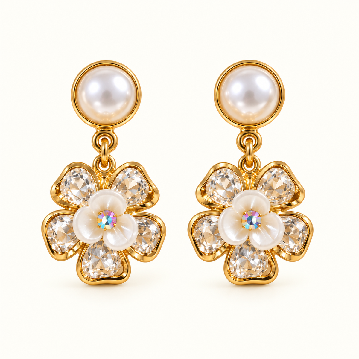 JARSÉA Pearl Flower Drop Earrings