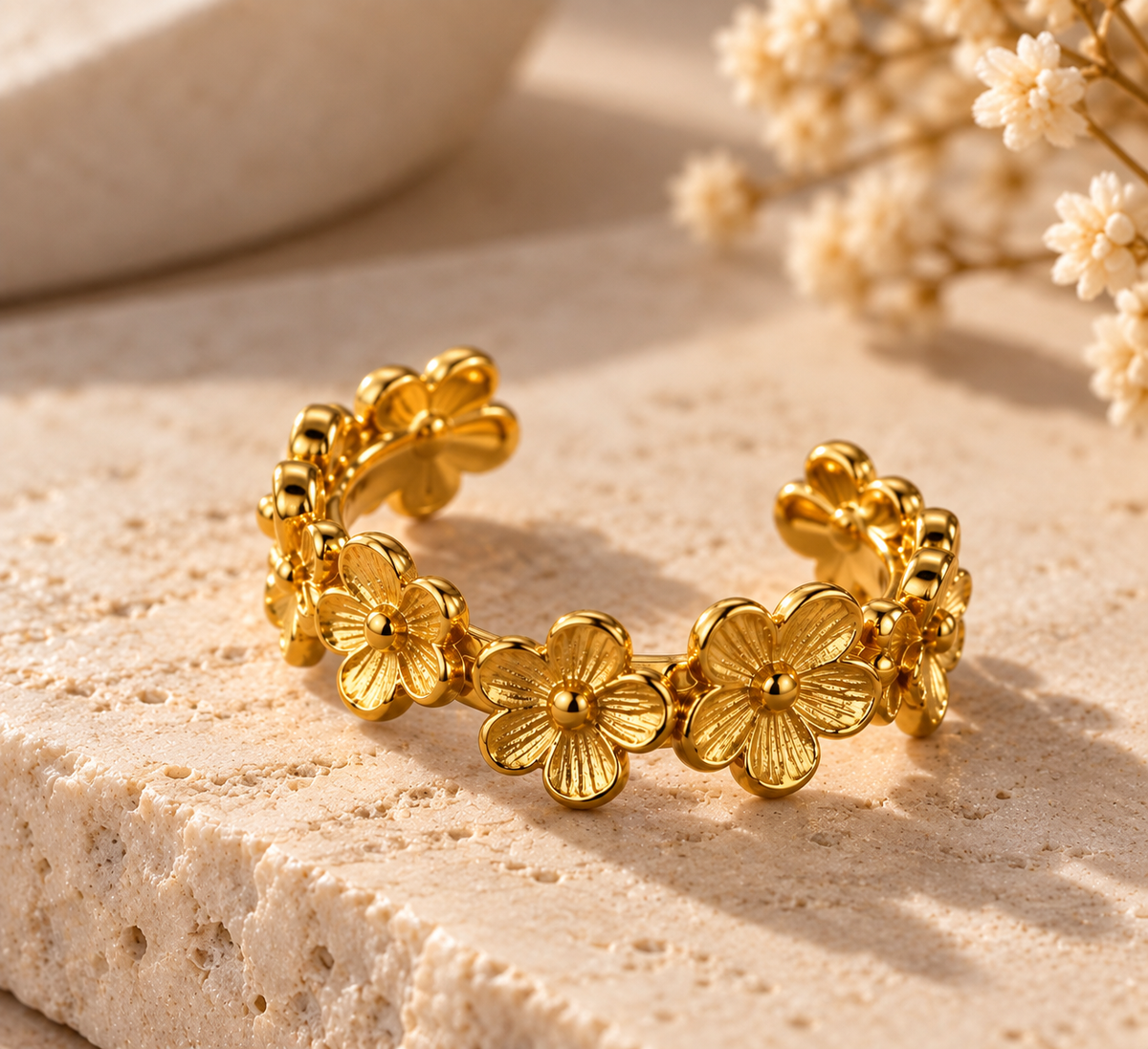 JARSÉA Floral Adjustable Ring