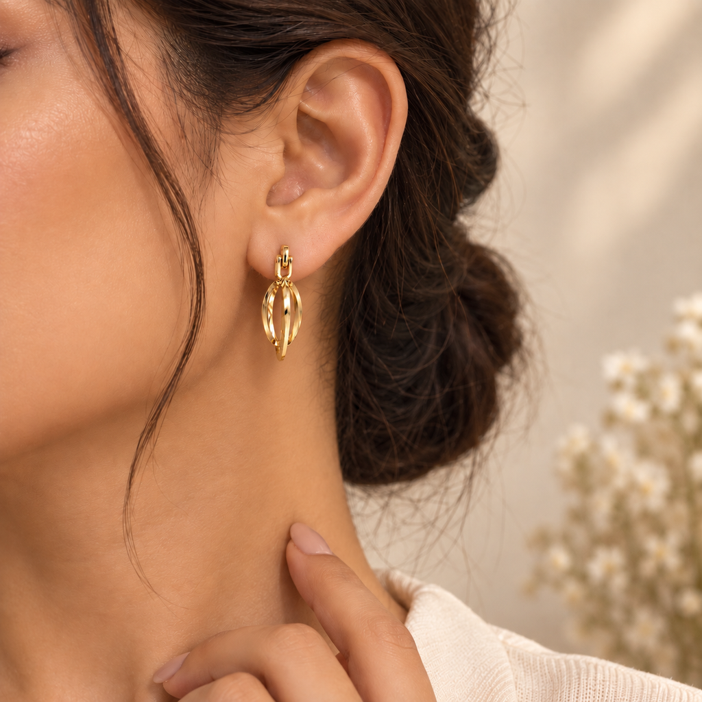 JARSÉA Sculpted Oval Drop Earrings